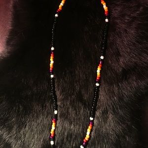 Black Aztec longer necklace